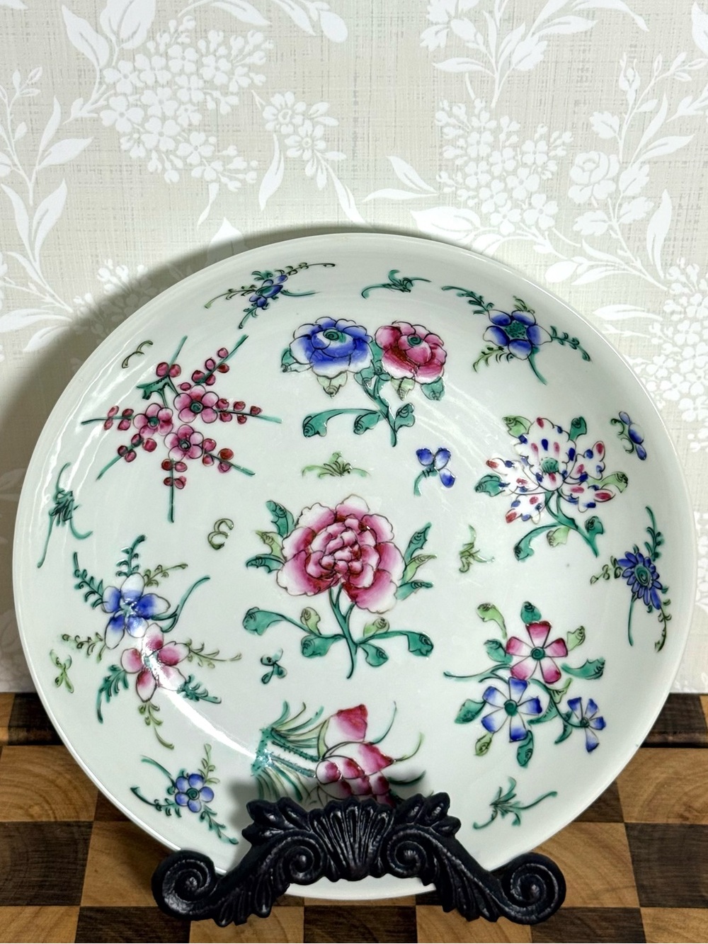 Chinese Hand Painted Floral Porcelain Bowl